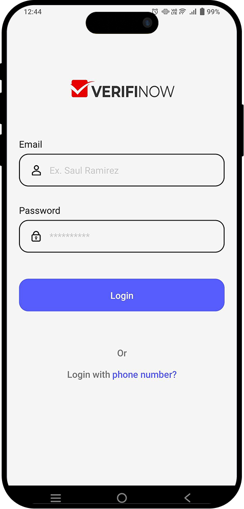 verifynow mobile screen 2